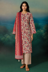 Shirt,Trouser & Dupatta Unstitched Dhanak 3 Piece 82