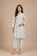 Shirt & Trouser Unstitched 2Pcs Suit 23