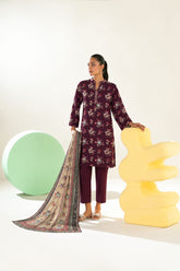 Shirt,Trouser & Dupatta Unstitched Linen 3 Piece 52