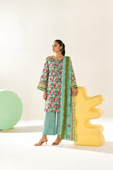 Shirt,Trouser & Dupatta Unstitched Linen 3 Piece 57