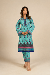 Shirt & Trouser Unstitched 2Pcs Suit 05
