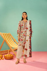 Shirt,Trouser & Dupatta Unstitched Linen 3 Piece 62