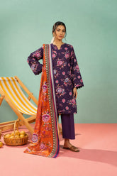 Shirt,Trouser & Dupatta Unstitched Linen 3 Piece 65