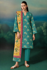 Shirt,Trouser & Dupatta Unstitched Dhanak 3 Piece 86