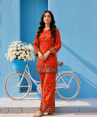 Shirt & Trouser Unstitched 2Pcs Suit 04