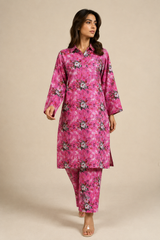 Shirt & Trouser Unstitched 2Pcs Suit 07