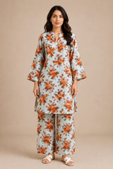 Shirt & Trouser Unstitched 2Pcs Suit 80